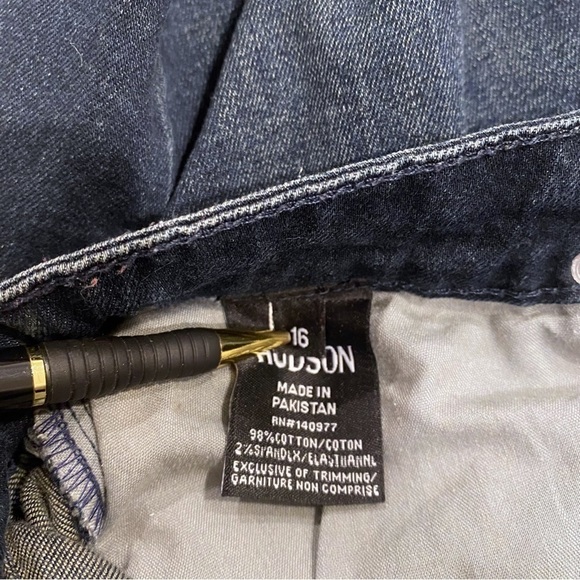 Hudson | Girls Stretch Skinny Jeans Dark Wash Ankle Size 16 - Picture 7 of 7